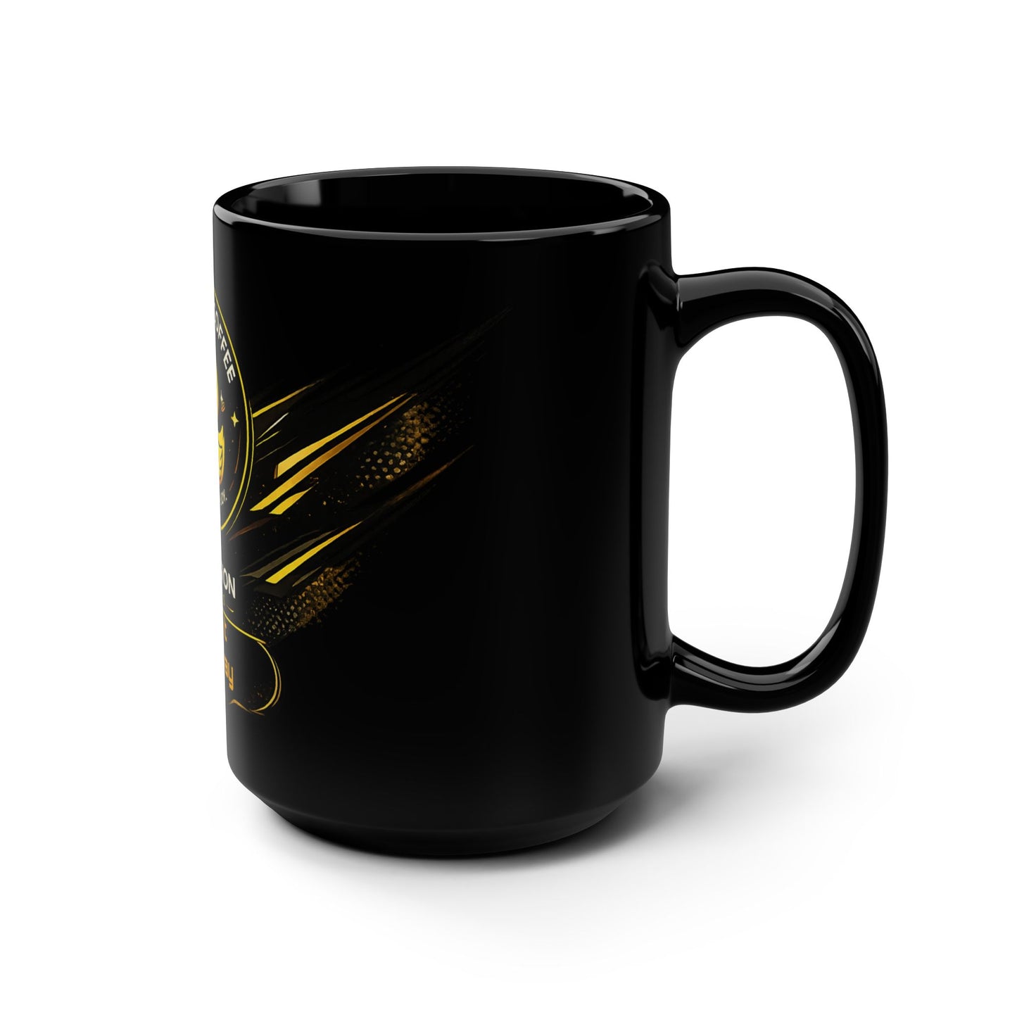 Immersion x Quacking Coffee 15oz Black Gamer Mug — Custom Gold Gamer Tag